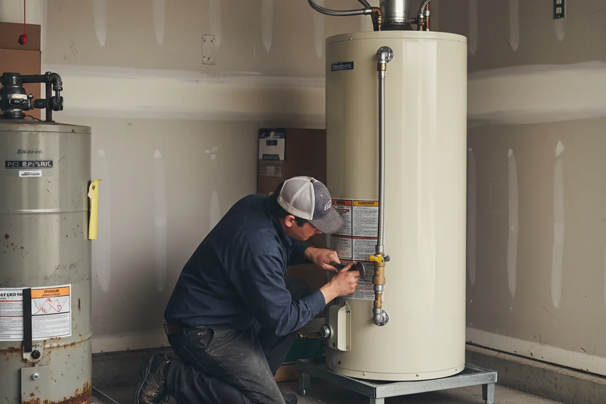 Water heater and shutoff valve replacement in Johnsburg